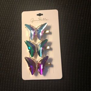Gem Bella Aurora Borealis Crystal Butterfly Hair Clips- 676 $30 or $25 w/offer